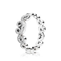 Pandora Ring Damen Heart Swirls Zirkonia Sterling-Silber 197117CZ Gr. 52