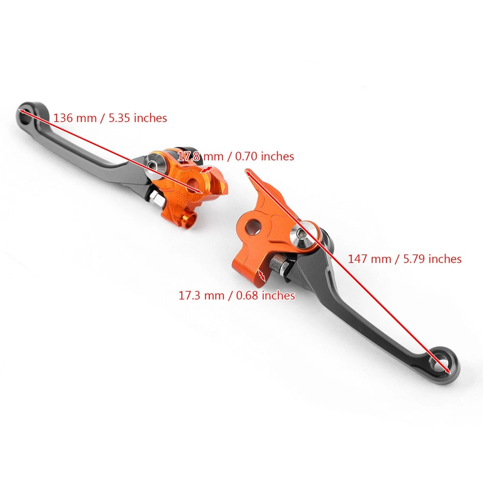 Palancas de embrague de freno para Husqvarna TC125 TC250 TE150 TE250 TE300 FC250 FC350 NEGRO Foto 3 de 4