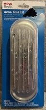 Acne Tool Kit 5 Stainless Steel Removes Blackheads  Whiteheads- Protective Case