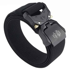 Elastic Belt For Men Aluminum Alloy Quick Release Buckle Nylon Tactical Belt