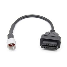 4-Pin OBD2 Adapter Motorcycles Cable, 4 Pin to 16 Pin OBD OBDII Diagnostic Co...