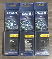 Lot of 3 6 Pks (18 Total) Oral-B Pro Cross Action Replacement Toothbrush Heads