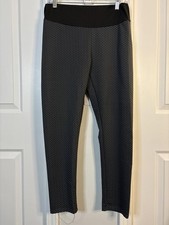 Women's Textured Black Leggings with High Waist and Ruched Back Detail, Size XXL