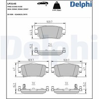 Delphi Bremsbelagsatz Scheibenbremse LP3145 FüR Nissan Qashqai Koleos J11 Trail