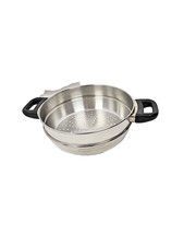 Stainless Steel 9.75" Steamer Strainer Insert For Pot Stock Pan Double Handle