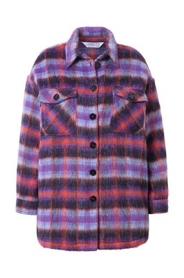 Studio Untold Damen große Größen Karo Hemdjacke oversized Langarm 837514