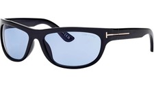 NEW TOM FORD FT1363 01V SHINY BLACK/BLUE AUTHENTIC SUNGLASSES 62-17-120