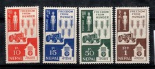 Nepal 1963 Mi. 168-171 MNH 100% Fight against hunger
