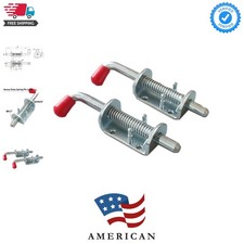 2 Pcs Trailer Spring Latch Pin, 1/2 inch Barrel Bolt Spring Loaded Silver Lat...