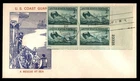 Mayfairstamps US FDC 1945 New York block Coast Guard a rescue at sea First Day C