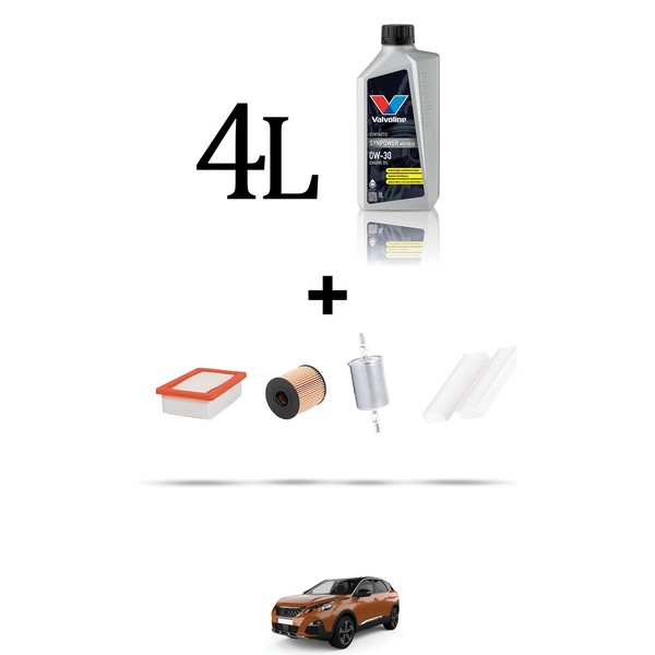 Hoffcar Servicekit 4 Filter Und 4L ÖL FüR Peugeot 3008 Ii 1.6 Puretech 133Kw-image