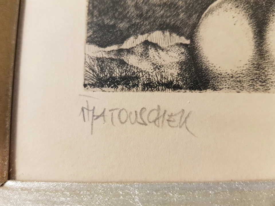 Richard Matouschek, Original Radierung, Stehender weiblicher Akt, signiert - Bild 3 von 4