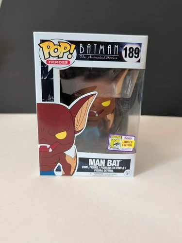 Funko Pop! Heroes Series Batman Man Bat #189 2017 SDCC Exclusive Sticker RARE