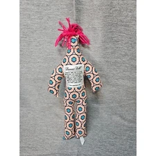 DAMMIT! DOLLS Stress Relief Squishy Classic Doll Gag Gift 12" Teal Flowers