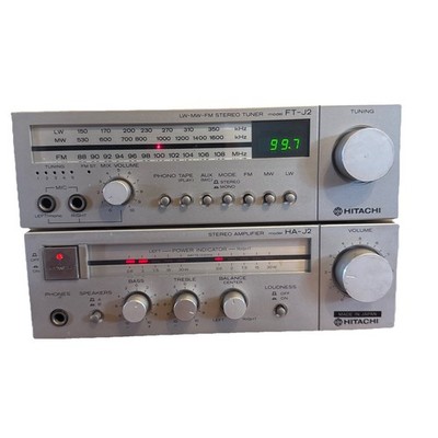 Vintage Hitachi mini set HA-J2 integrated Amplifier & FT-J2 Tuner