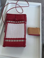 Small Handwoven Tote Bag and Wallet Set