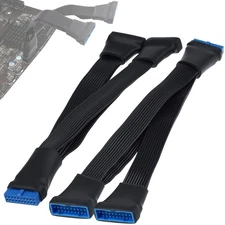 USB 3.0 Header Splitter 2 PCS 19/20 Pin 1 To 2 Y Internal Adapter Cable 5.9in