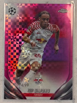 2023 Topps Chrome UEFA Club Competitions Magenta X-Fractor 74/99 Xavi Simons