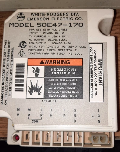 White-Rodgers Emerson 50E47-170 Furnace Ignition Module Amana C6411102