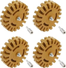 4PCS Decal Remover Eraser Wheel Tool Kit, 4inch Rubber Power Drill 4 PCS
