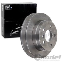 2X Eurobrake Bremsscheiben 258Mm Voll Hinten Passend FÜR MERCEDES-BENZ A-KLASSE