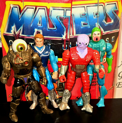 Rare 1988 1989 Masters of the Universe New Adventure LOT 4 OPTIKK Hydron Flogg