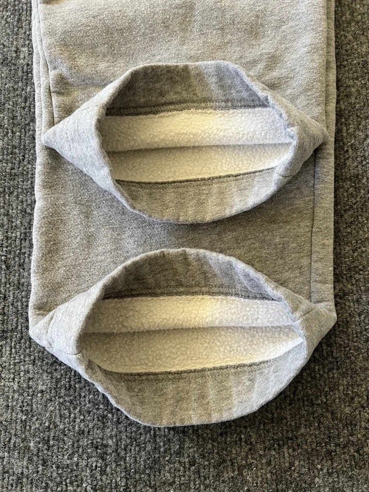 Calça de moletom Nautica Competition masculina vintage cinza azul logotipo cordão década de 1990 GG - Imagem 4 de 4