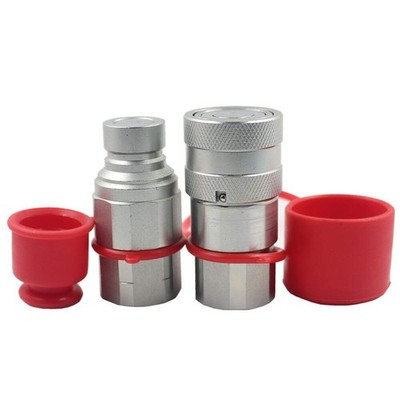 LX-FF-04 1/2'' Skid Steer Bobcat Flat Face Hydraulic Quick Disconnect Coupling...