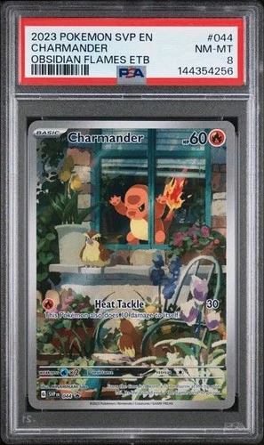 Charmander 044 - Obsidian Flames ETB Promo - PSA 8