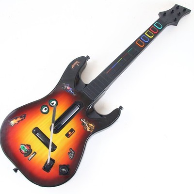 Playstation 3 PS3 Band Guitar Hero Gitarre Orange Controller Kabellos Wireless