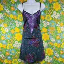Victoria's Secret Vintage 90s Gold Label Lace Panel Floral Lingerie Slip Dress