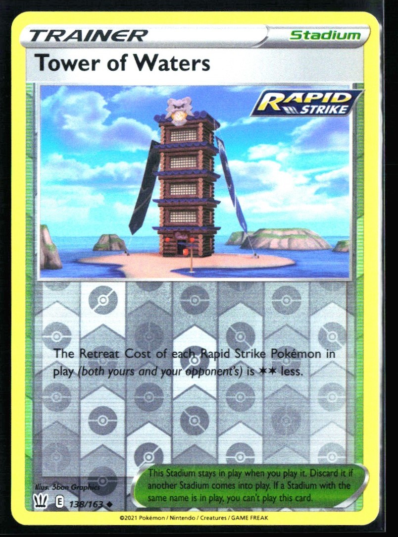 2021 Sword & Shield - Battle Styles Tower of Waters #138 Reverse Holo Pokemon