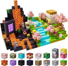 100PCS Magnetic Blocks - Magnet Cubes Toys Stacking, Forest & Dark Castle 