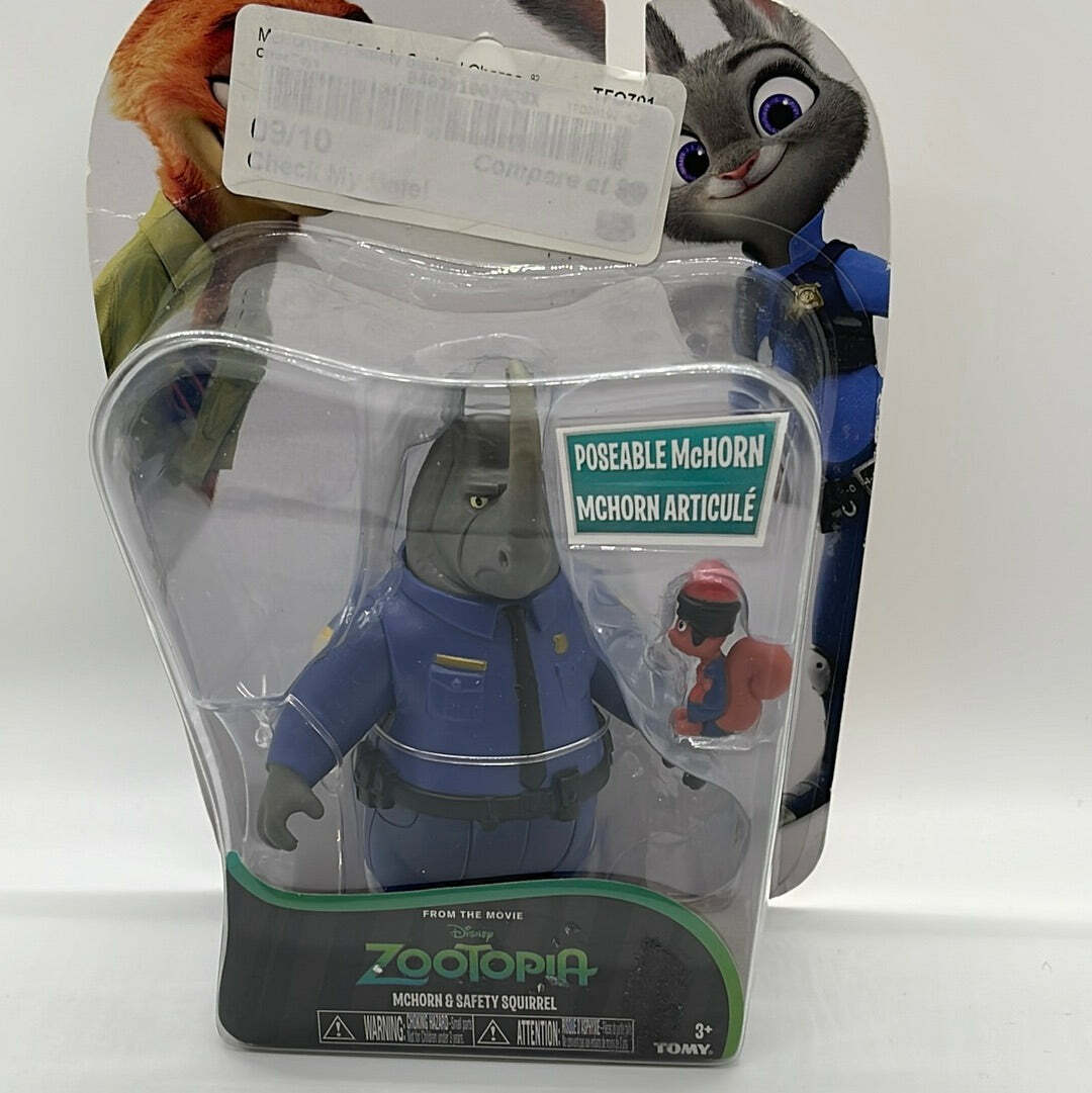 Zootopia Disney Personagens Mchorn & Esquilo Segurança