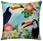  Chenille Cotton Floral & Twocan Tropical Print 17 x 17 Cushion Cover Sofa Bed