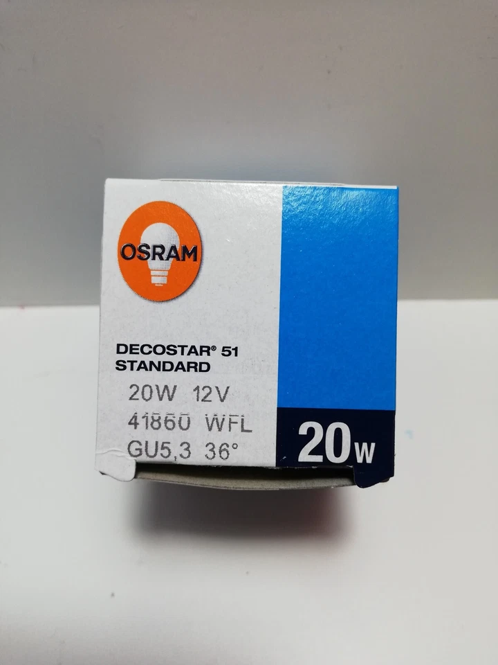 6 Pack OSRAM 20 Watt 12V BAB Flood Bulbs MR16  GU5.3 2-Pin  MADE IN GERMANY - Image 3 of 4