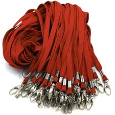 Black Lanyards Bulk 100 PCS Neck Strap Badge Holder with Swivel Hook
