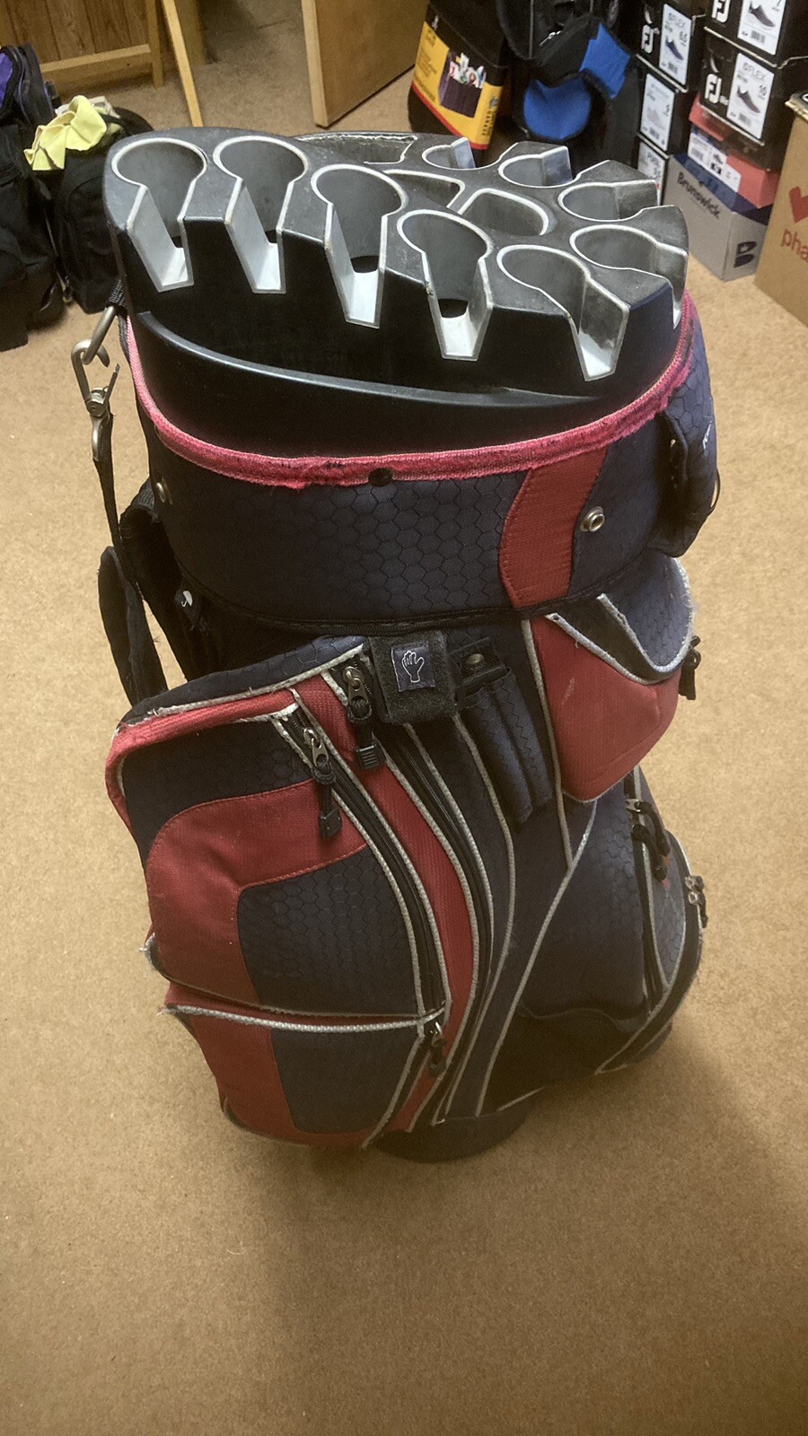 Founders Club Cart Golf Bag Red / Black PreOwned Condition eBay