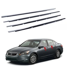 4pcs Car Outside Window Molding Weatherstrip Seal for Honda Accord 2008-2012
