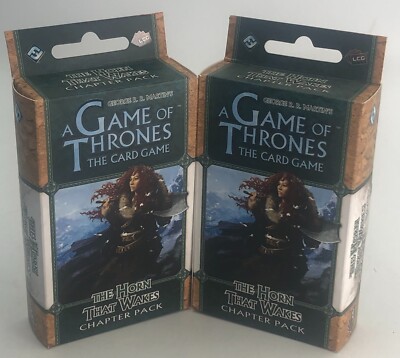 (2)x Game of Thrones GOT The Horn That Wakes Chapter Pack Deck Card Game CCG Lot