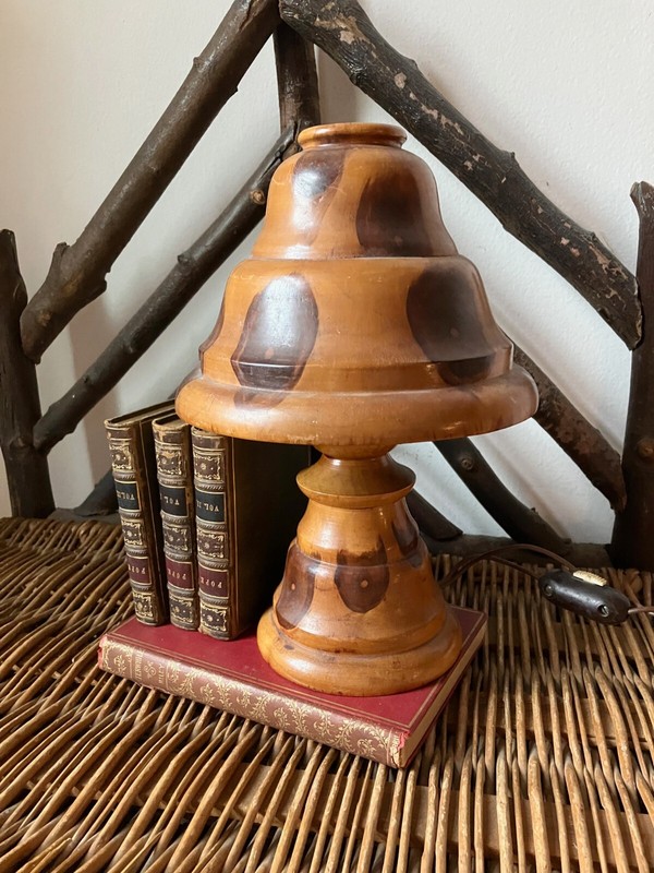 rare vintage Brazilian Butterfly Wood lamp
