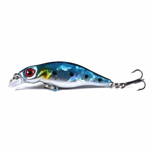 6 PIEZAS/Paquete de cebo de baño 5 cm/2,7 g señuelo de pesca pececillo gancho aparejo cebo duro tambaleador - Imagen 6 de 12