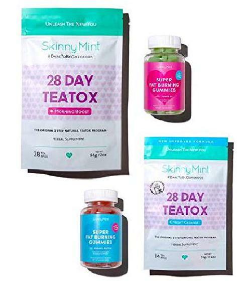 SkinnyMint Detox Bundle Super Fat Burning Gummies (120 Gummies) and 28