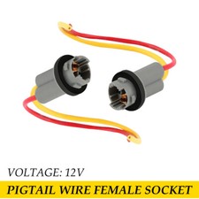 194 T10 Pgs Pigtail Wire Socket Female Front Side Marker Light Plug For Lexus