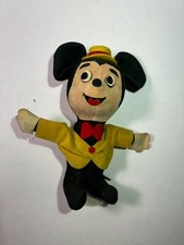 MICKEY MOUSE plush doll vtg stuffed plush Disney yellow jacket 1950s toy