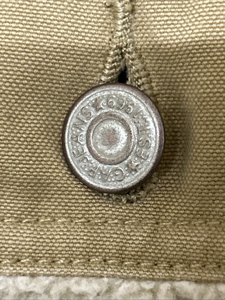 Gap Mens Trucker Jacket Sherpa Fleece Lined Beige Size Medium - Image 4 of 4