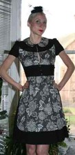 40s style DRESS size 8 - Retro Vintage look NEW High Quality EC Star USA - NEW