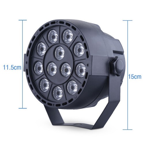 4PCS 12 LEDs 7CH RGBW Color Mixing Par Lamp Voice Activated Light DJ Stage DMX - Picture 5 of 11