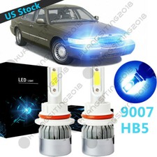 Blue 9007 Hb5 Led Headlight Bulb High Low C6 For Mercury Grand Marquis 1998-2002