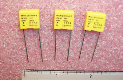 QTY (50) .033uf 275Vac 10% X2 METALLIZED POLYPROPYLENE CAPACITORS HQX-RC330KME